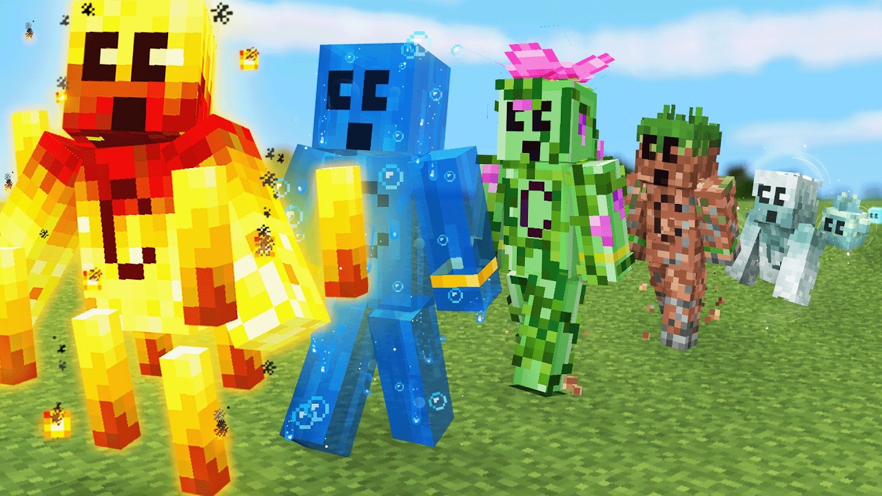 Starting as a simple elemental and evolving in Minecraft