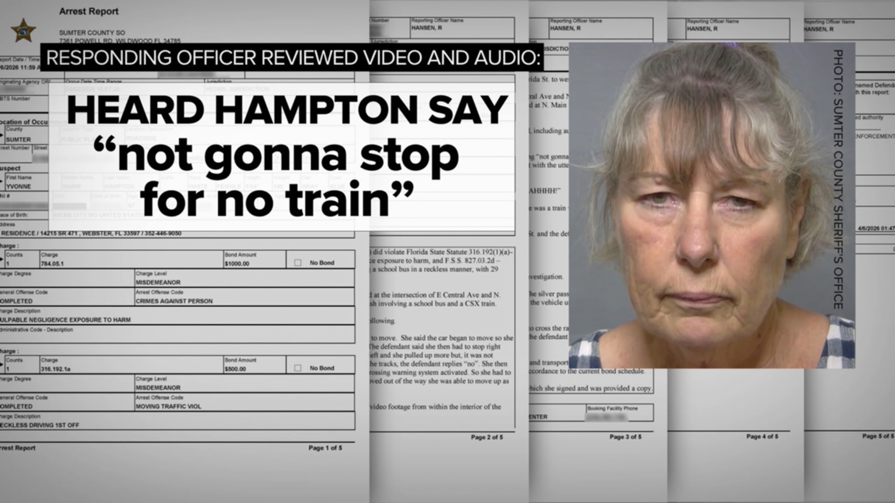 School bus driver arrested after driving bus onto train tracks