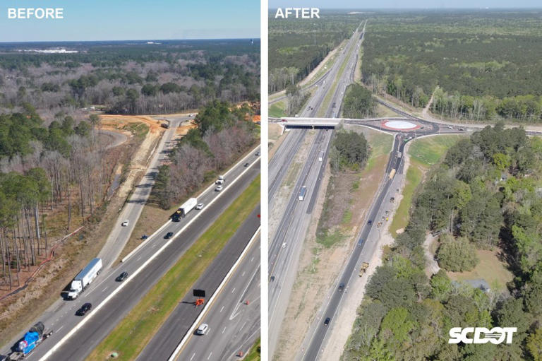 Roundabouts replacing traditional ramps at I‑26 exit in Berkeley County