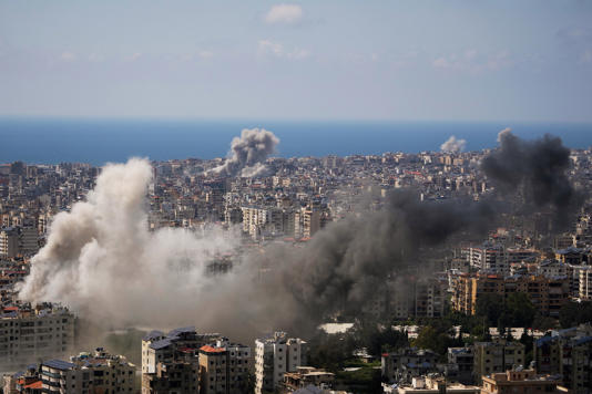 Smoke rises after Israeli airstrikes in Beirut (AP)