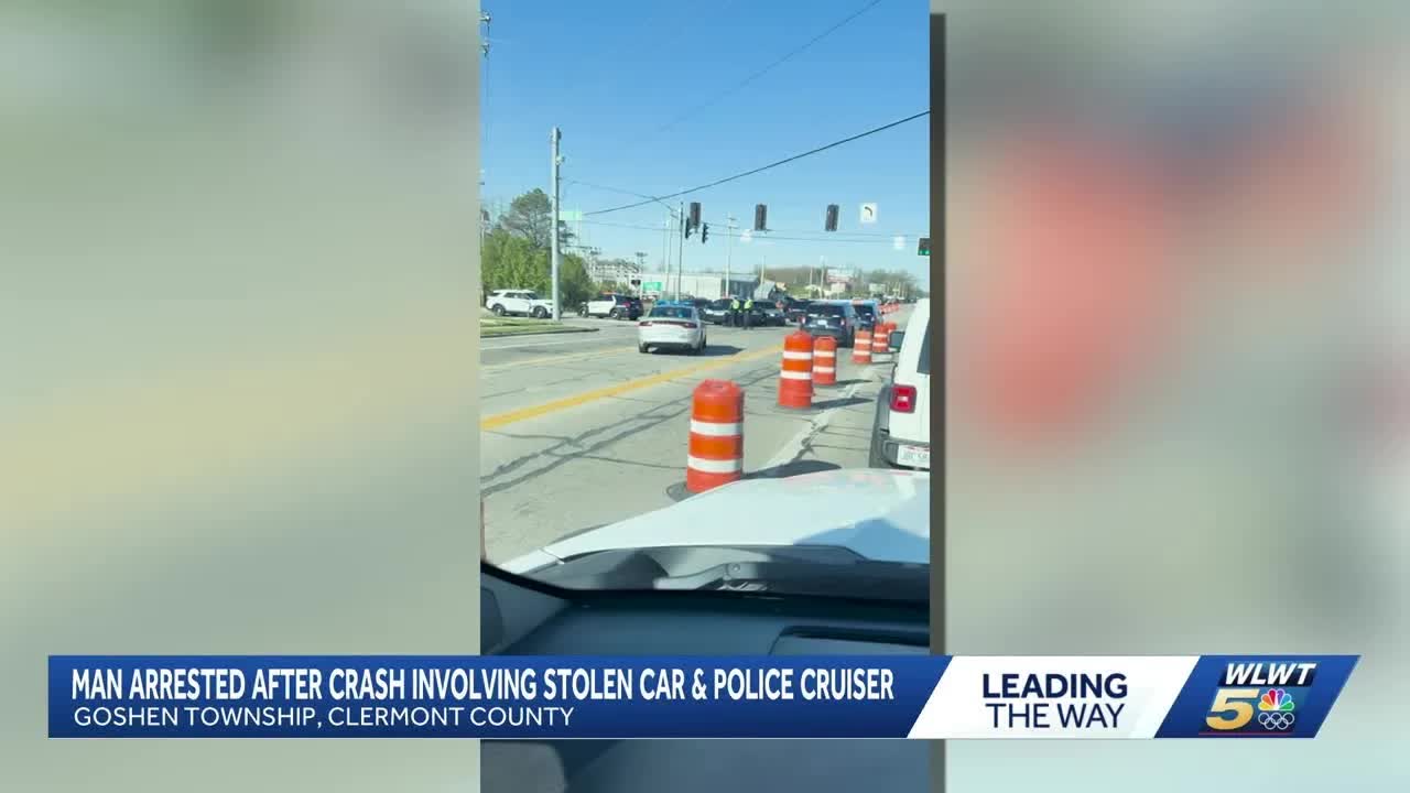 Suspect arrested after stolen car crashes into police cruiser in ...