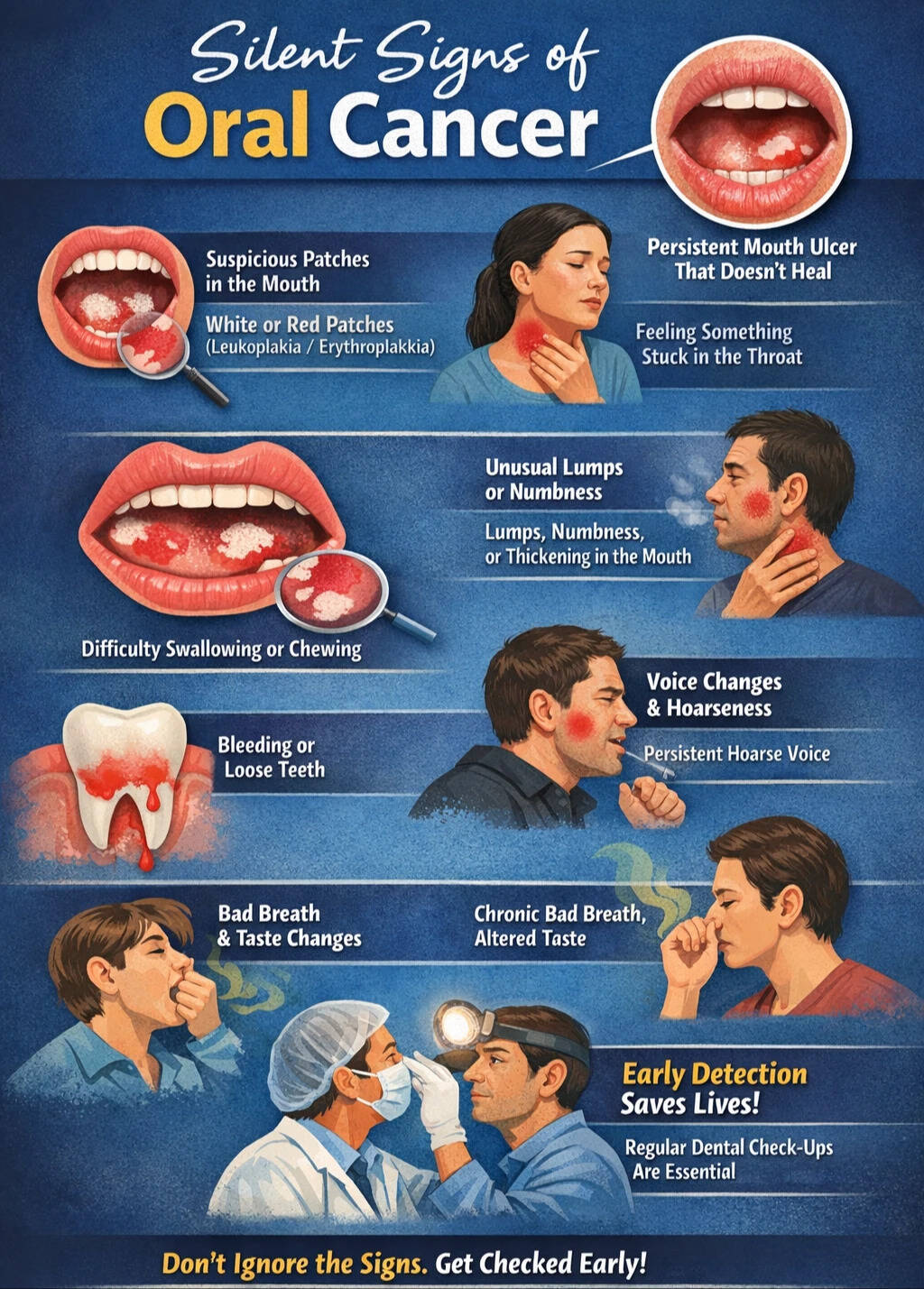 That mouth ulcer may not be harmless: Early signs of oral cancer people ...
