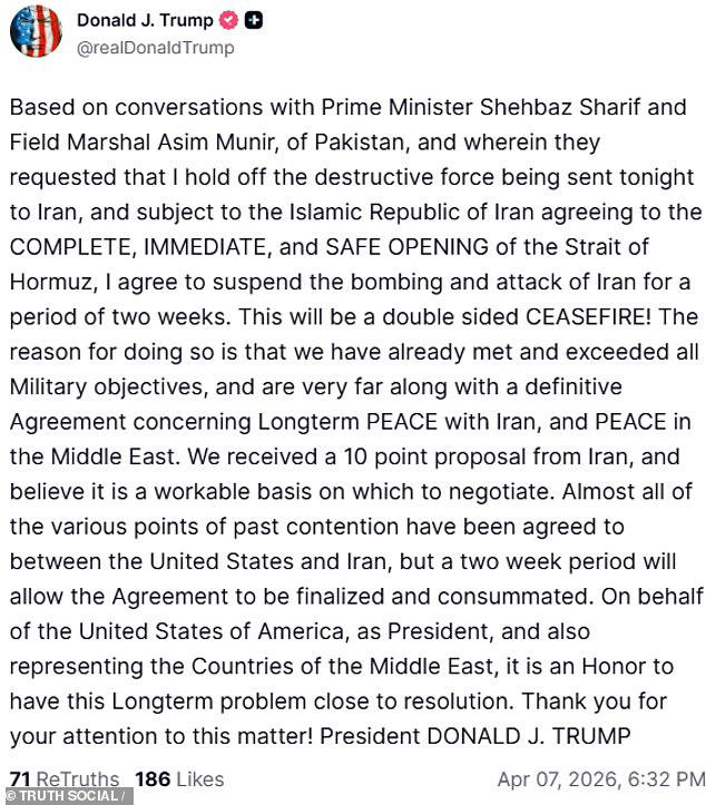 Donald Trump celebrates 'big day for world peace' as US makes 11th-hour ...