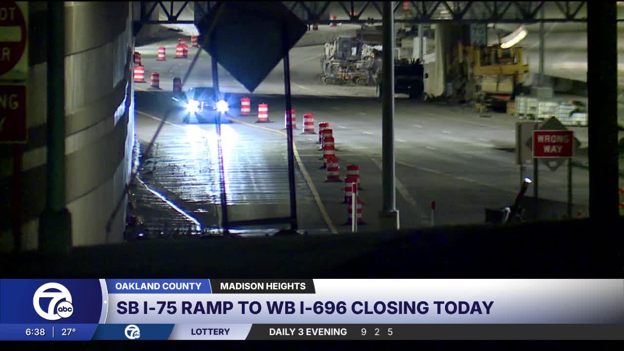 Crews closing southbound I-75 ramp to westbound I-696 for next phase of ...