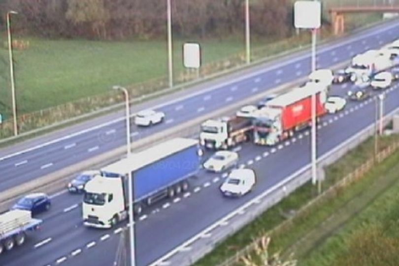 Two in hospital as police and paramedics at M6 smash