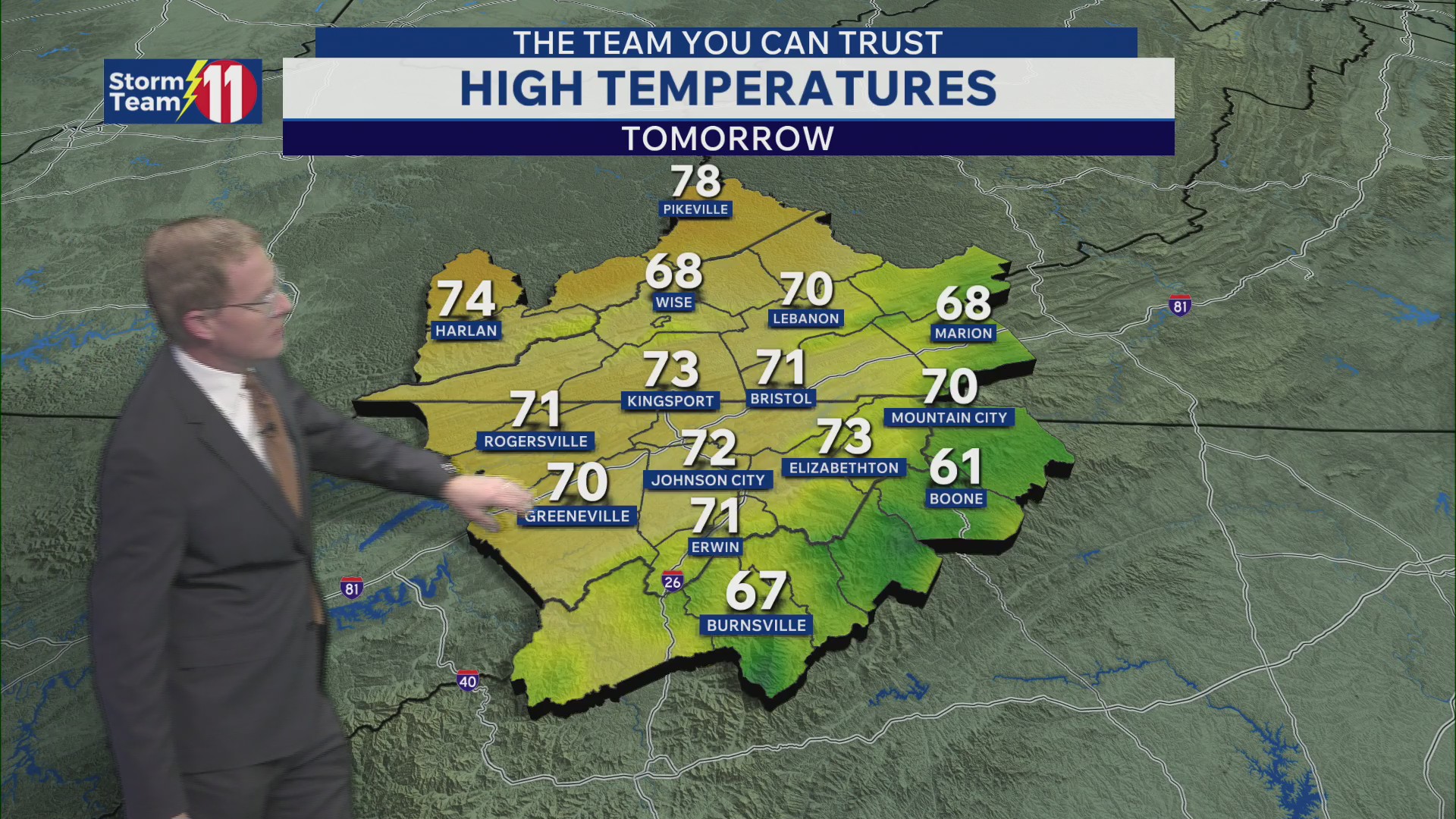 Warming trend this week
