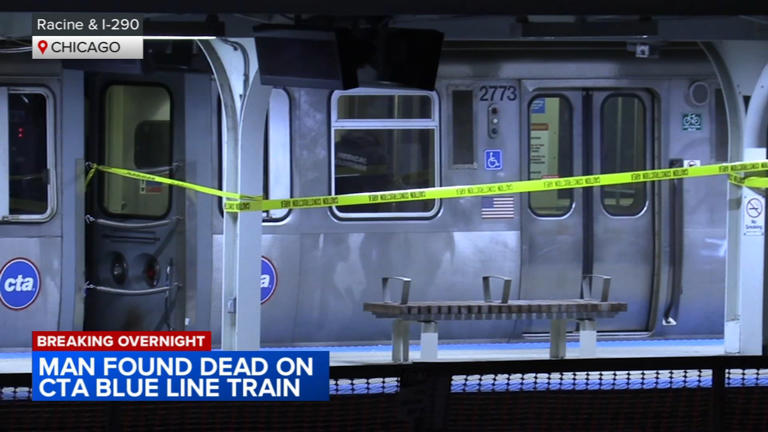 Man found dead on CTA Blue Line train on West Side, Chicago police say