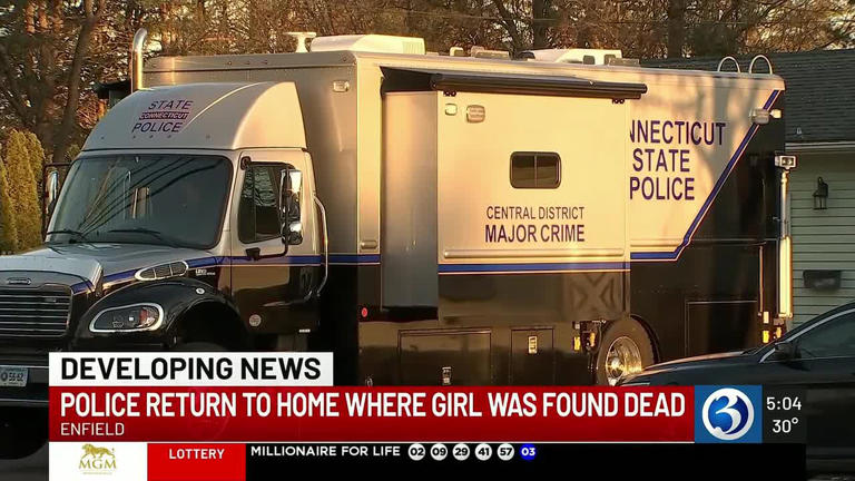 Police return to Enfield home where 12-year-old girl was found dead