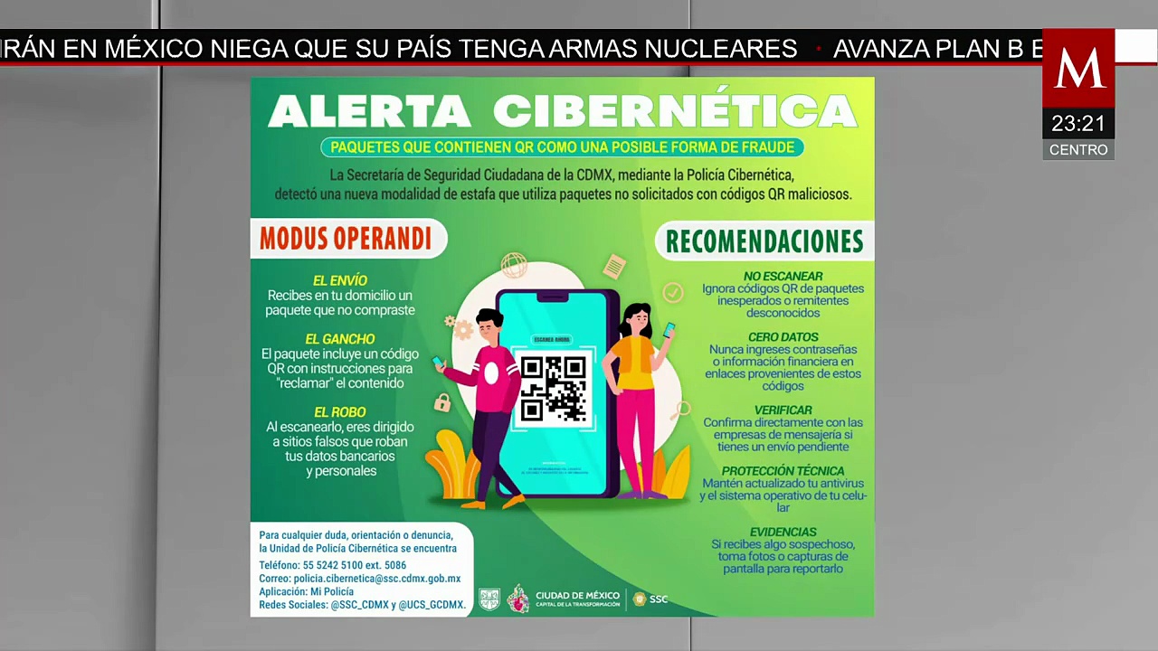 Alerta en CDMX por nueva estafa con códigos QR y paquetes falsos