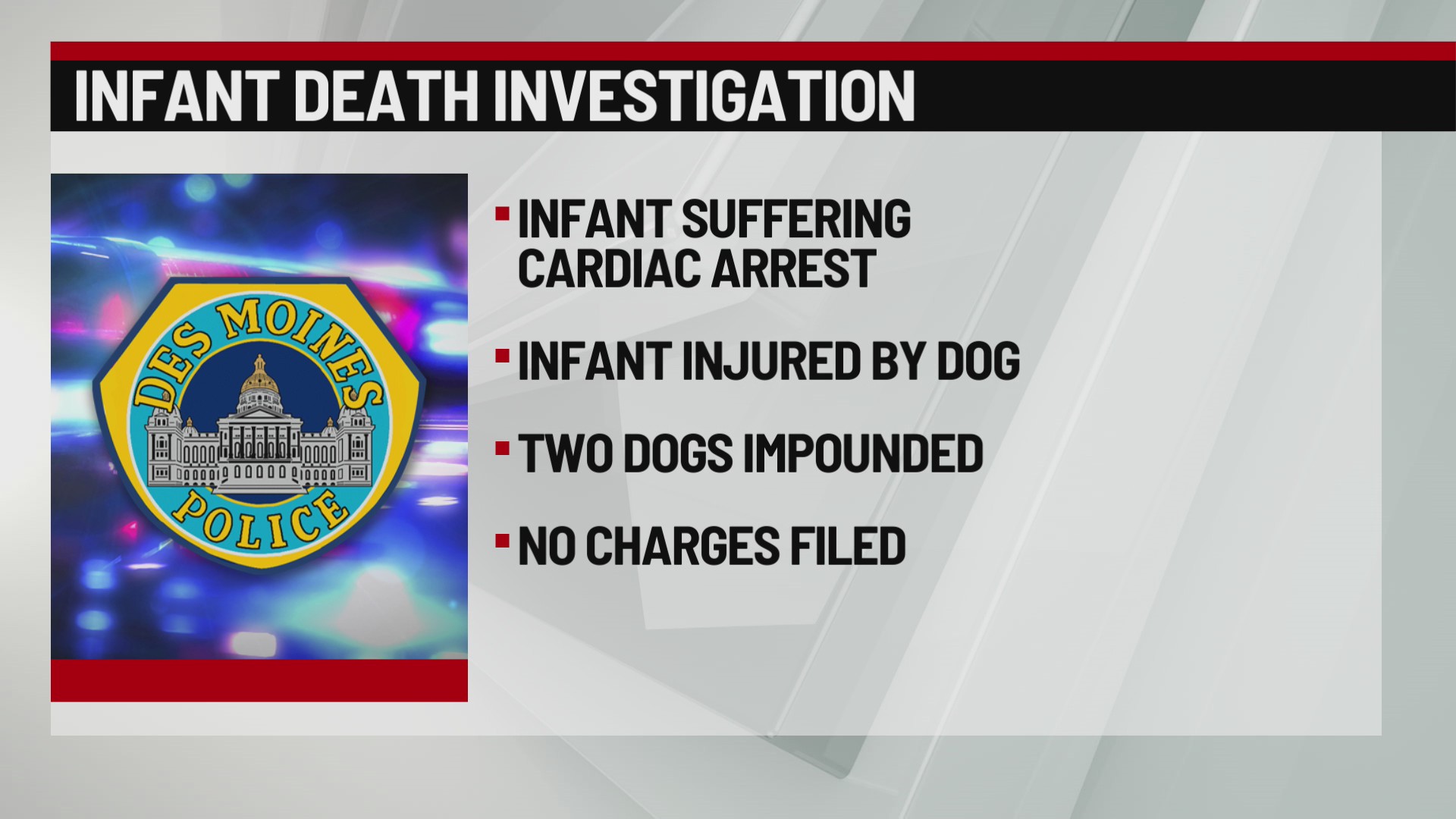 DMPD urges safety after infant dies, toddler injured in separate ...