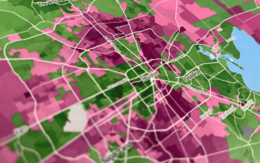 A comprehensive map of how Texans voted in the 2026 Democratic Senate ...