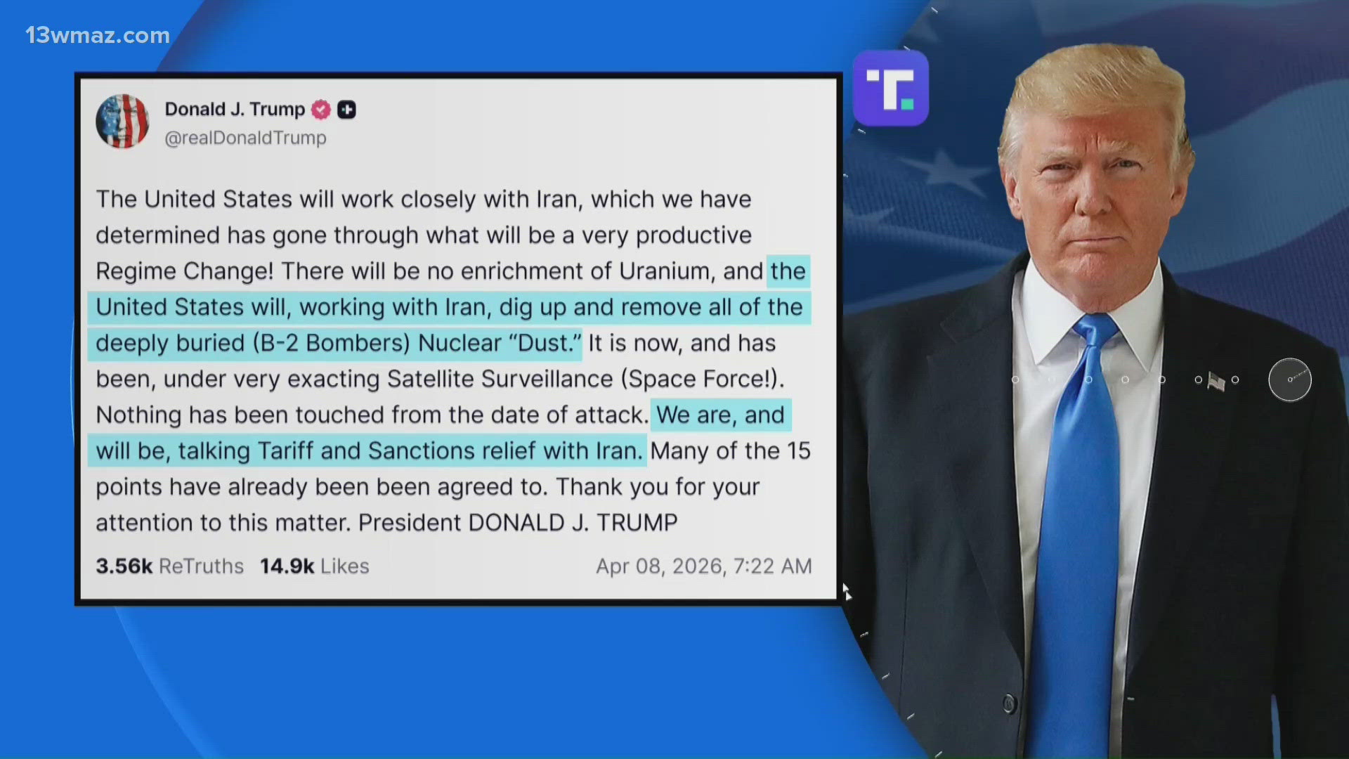 Ceasefire between US and Iran agreed to before Trump’s deadline, Iran ...