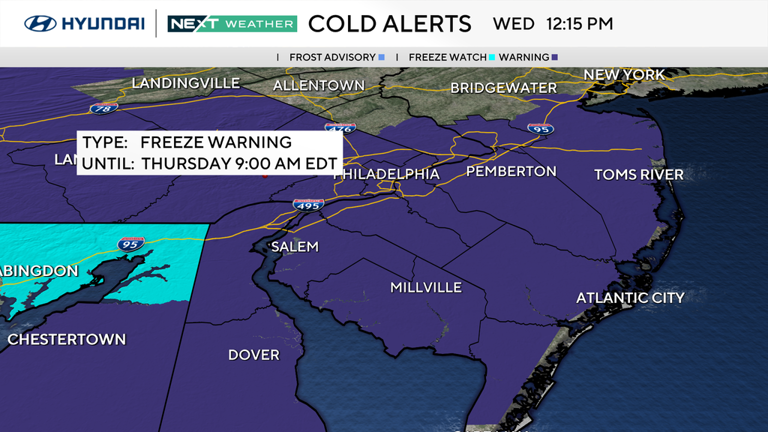Sunny and chilly Wednesday with another freeze warning on the way. Here ...