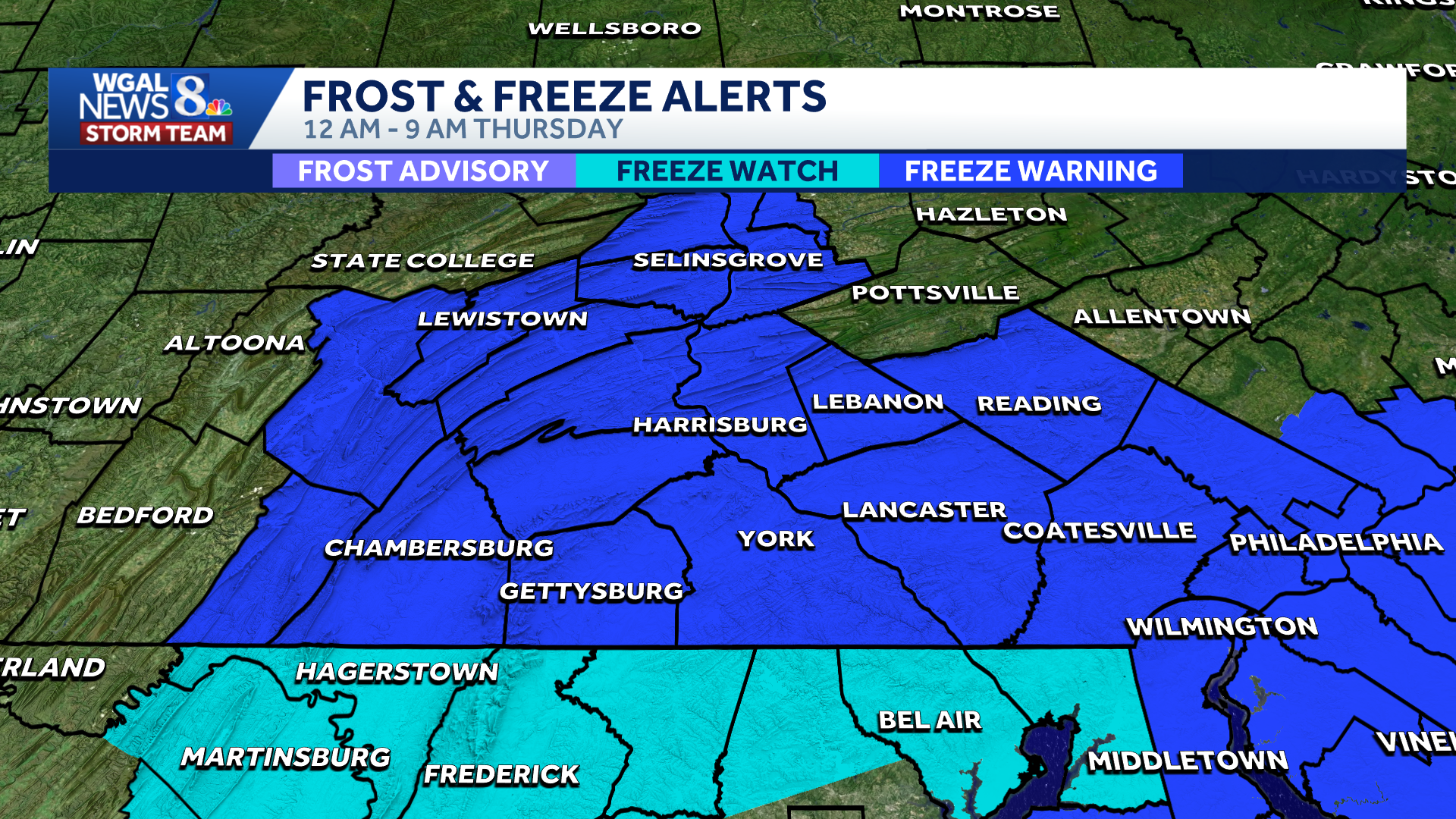 Freeze warning in effect: Plunging temperatures return; when it's ...