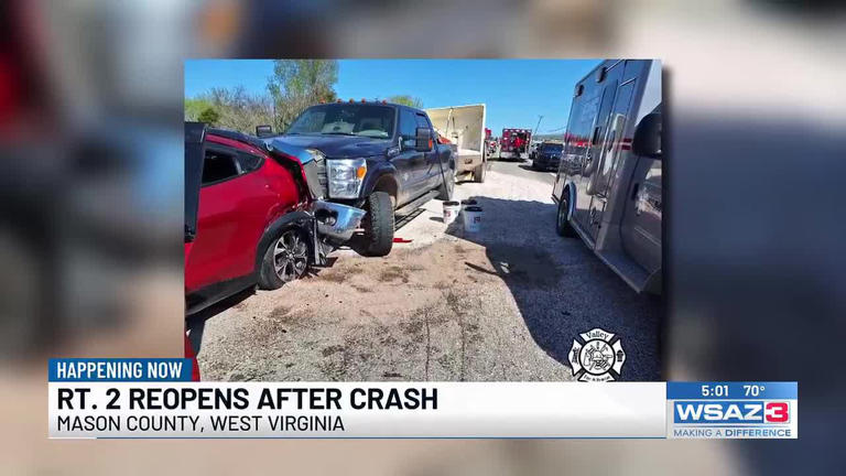 Route 2 reopens after crash
