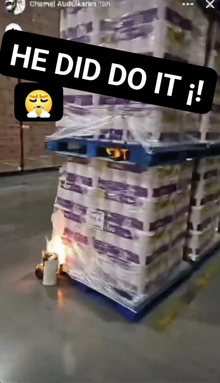 Terrifying video shows disgruntled employee start Ontario warehouse ...