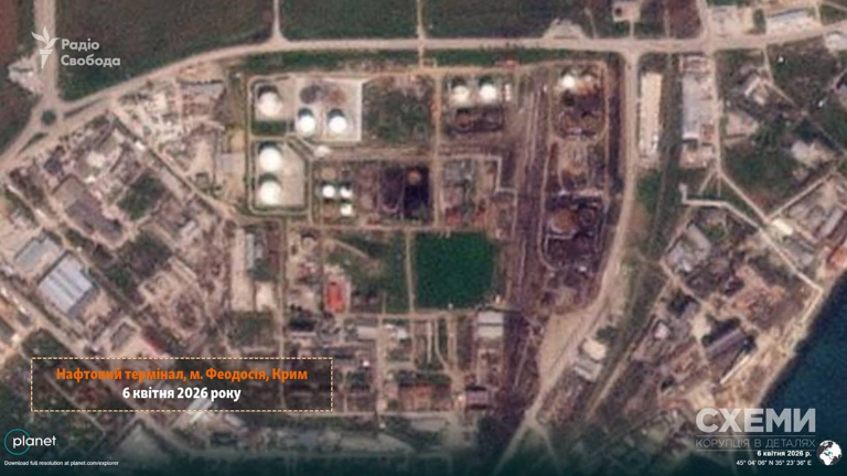 Satellite imagery shows damage to Feodosia oil terminal
