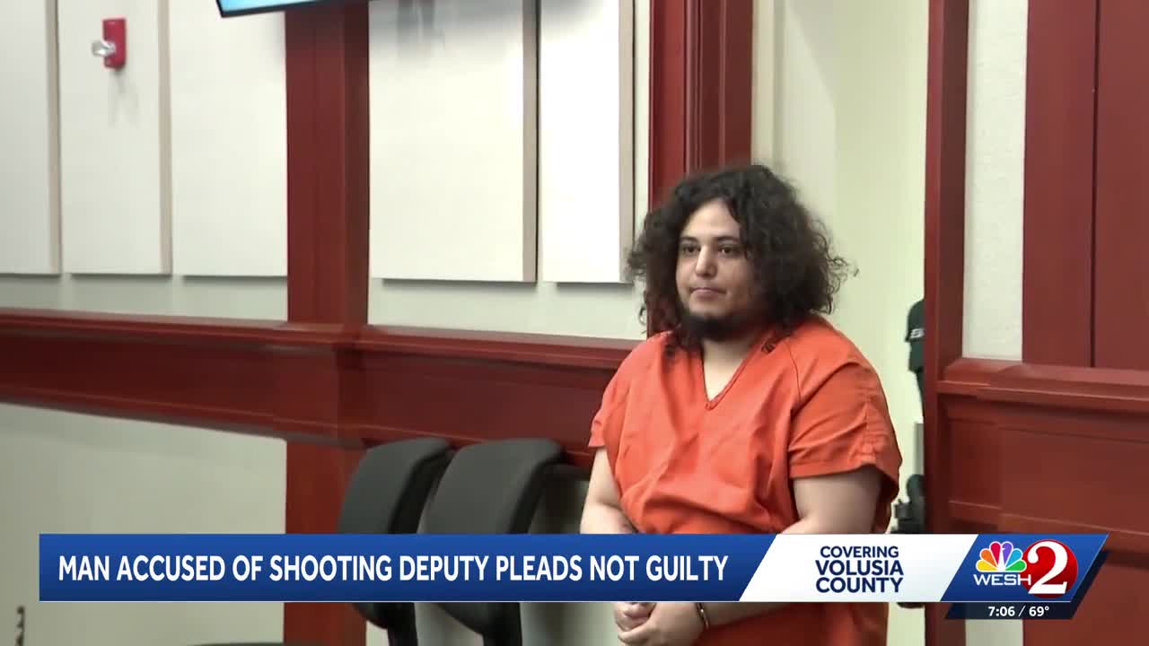 Suspect accused of shooting Volusia deputy twice pleads not guilty