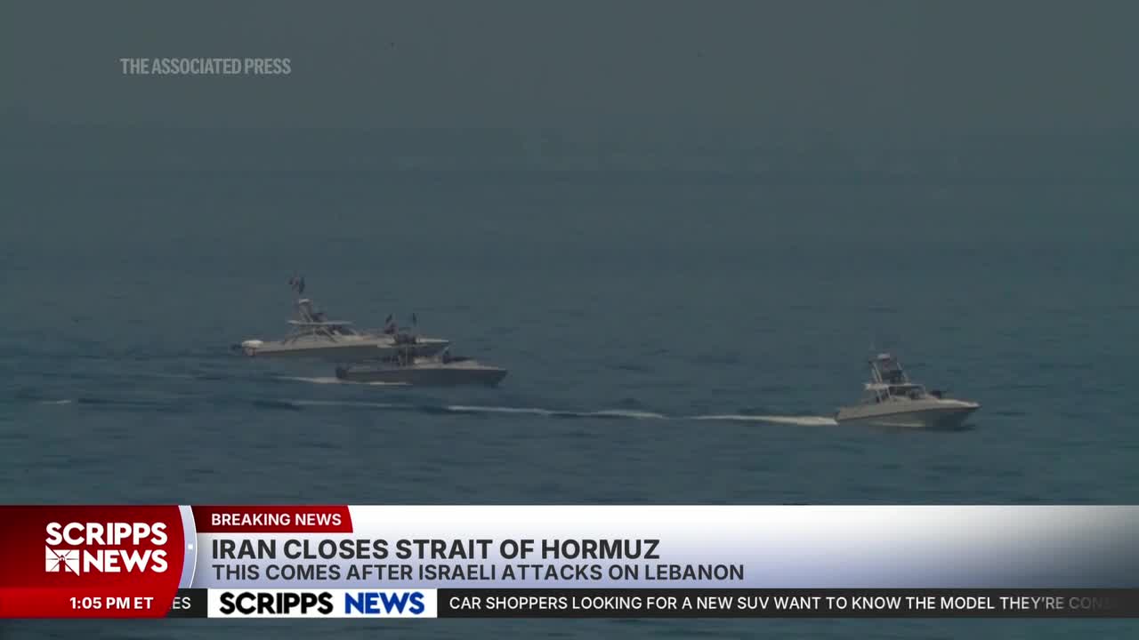 Iran closes Strait of Hormuz after Israeli attacks on Lebanon
