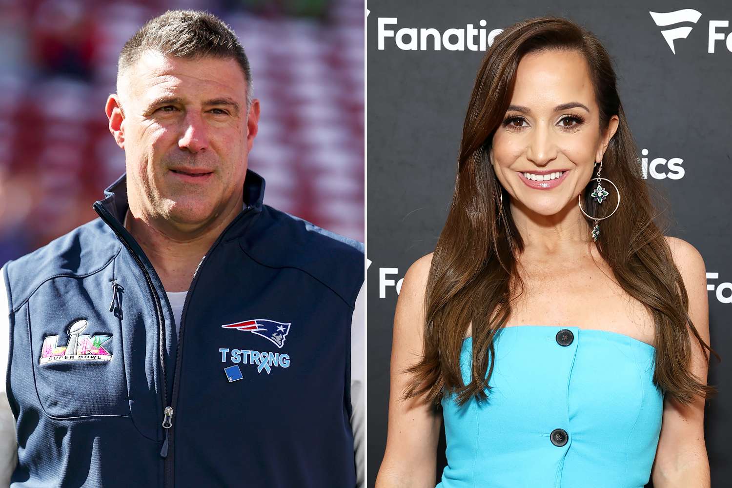 New England Patriots coach Mike Vrabel and NFL reporter Dianna Russini ...