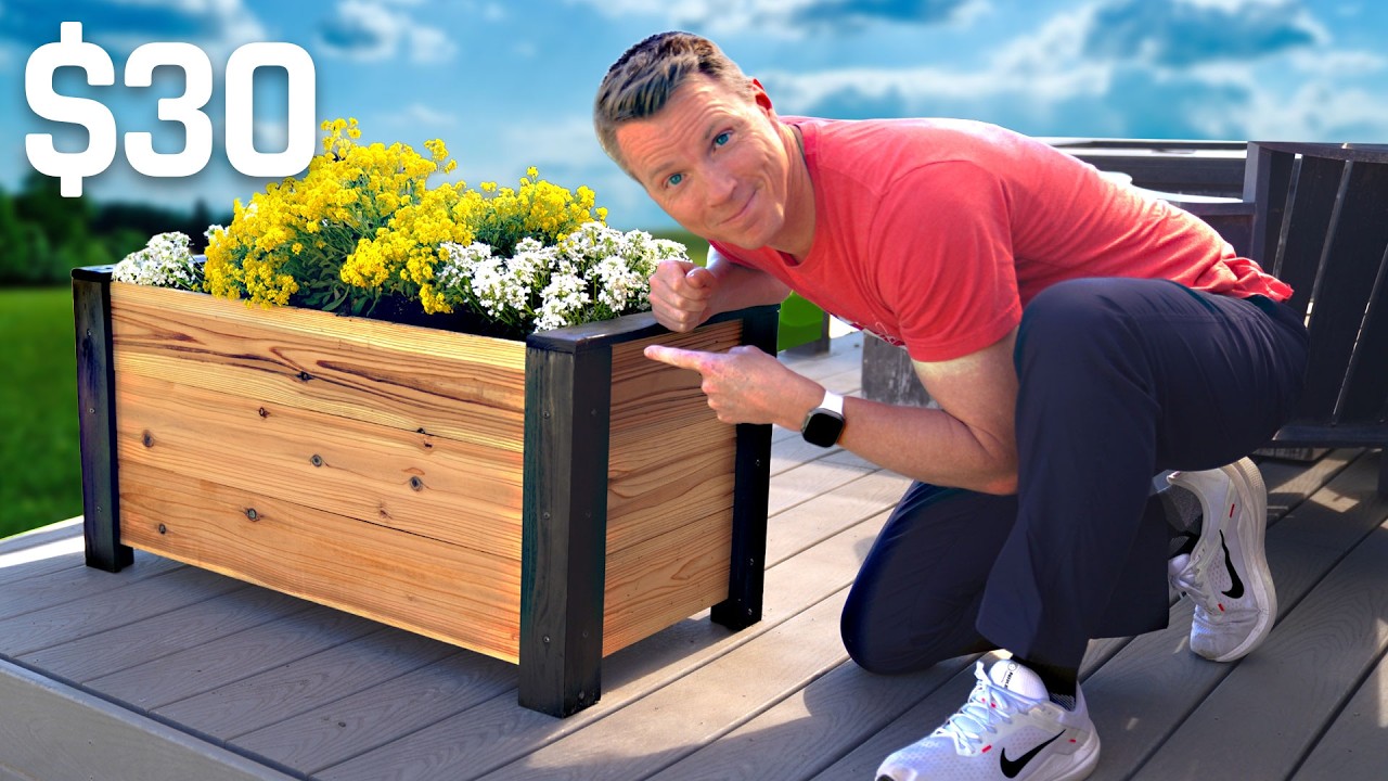 Modern planter box. $30. 3 tools. Free plans