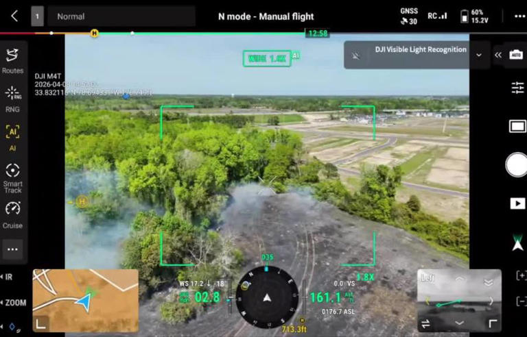 Crews work to contain 7-acre grass fire in Little River area