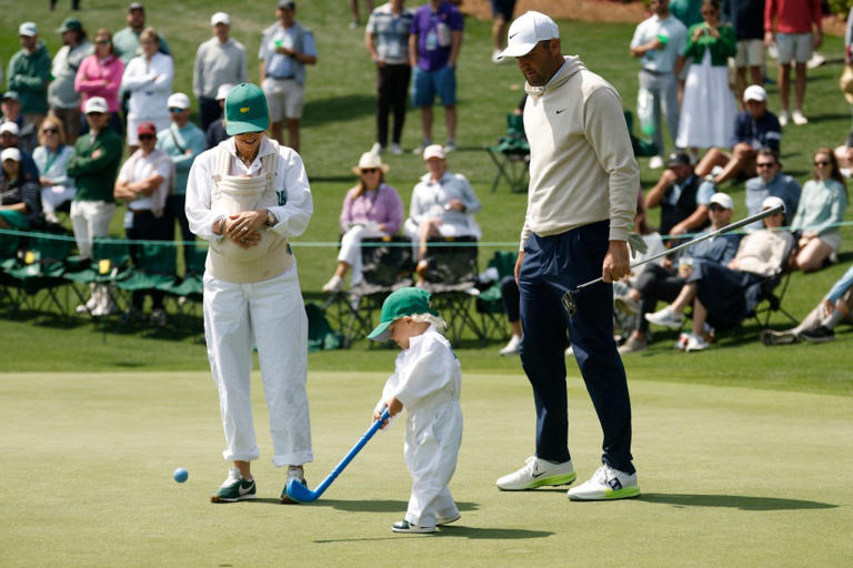 Scottie Scheffler’s 12-day-old son joins in Masters Par 3 Contest fun