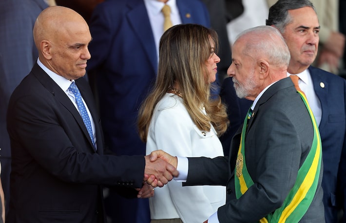 Moraes e Lula no desfile de Sete de Setembro de 2024 Foto: Wilton Junior/Estadão