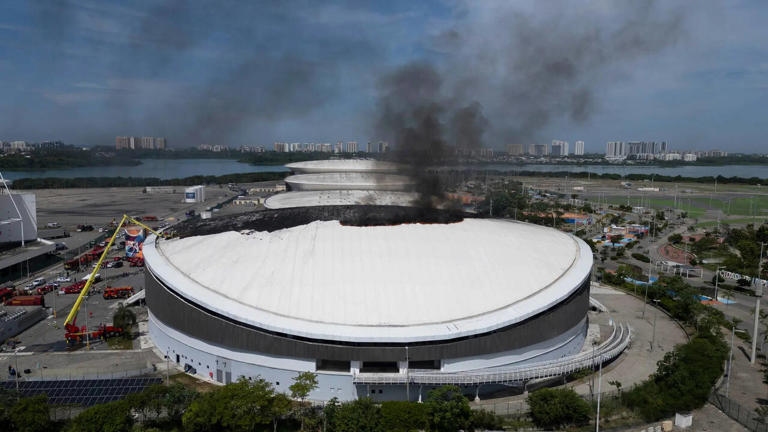 Fire erupts at Olympic Park velodrome in Rio de Janeiro, no injuries ...