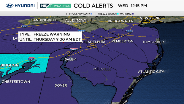 Sunny and chilly Wednesday with another freeze warning on the way. Here ...