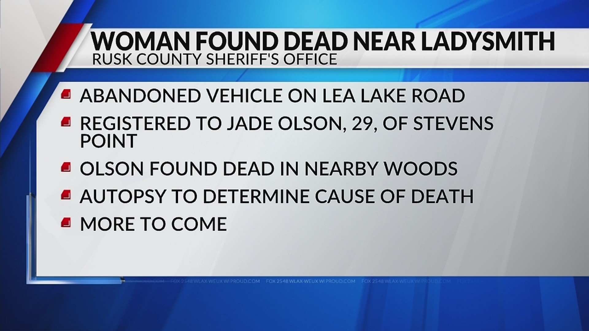 Death investigation investigated by Rusk County Sheriff’s Office