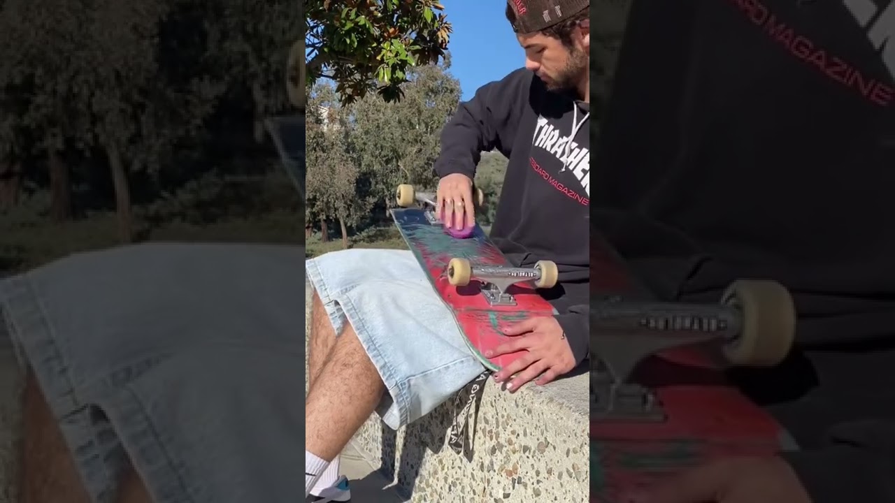 Satisfying skateboard wax ASMR #skateboarding #asmr #satisfying