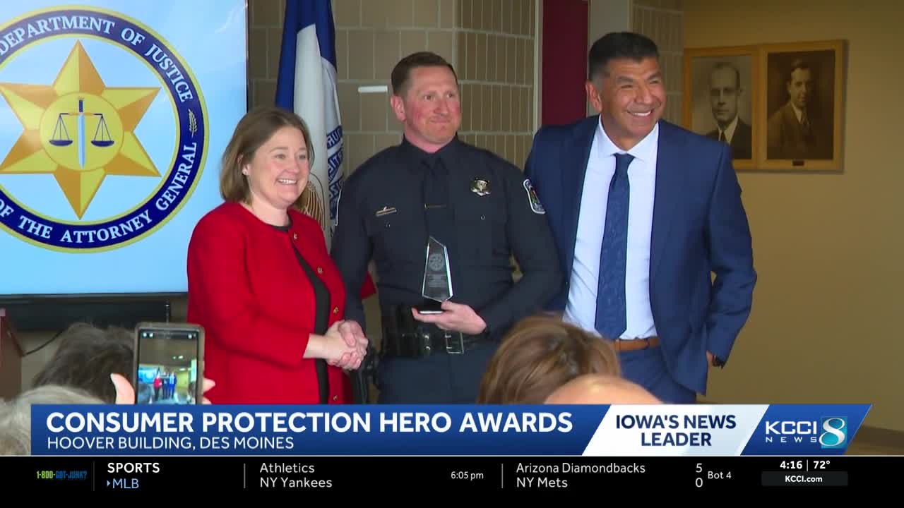 Attorney General Brenna Bird honors three Iowans for stopping scams