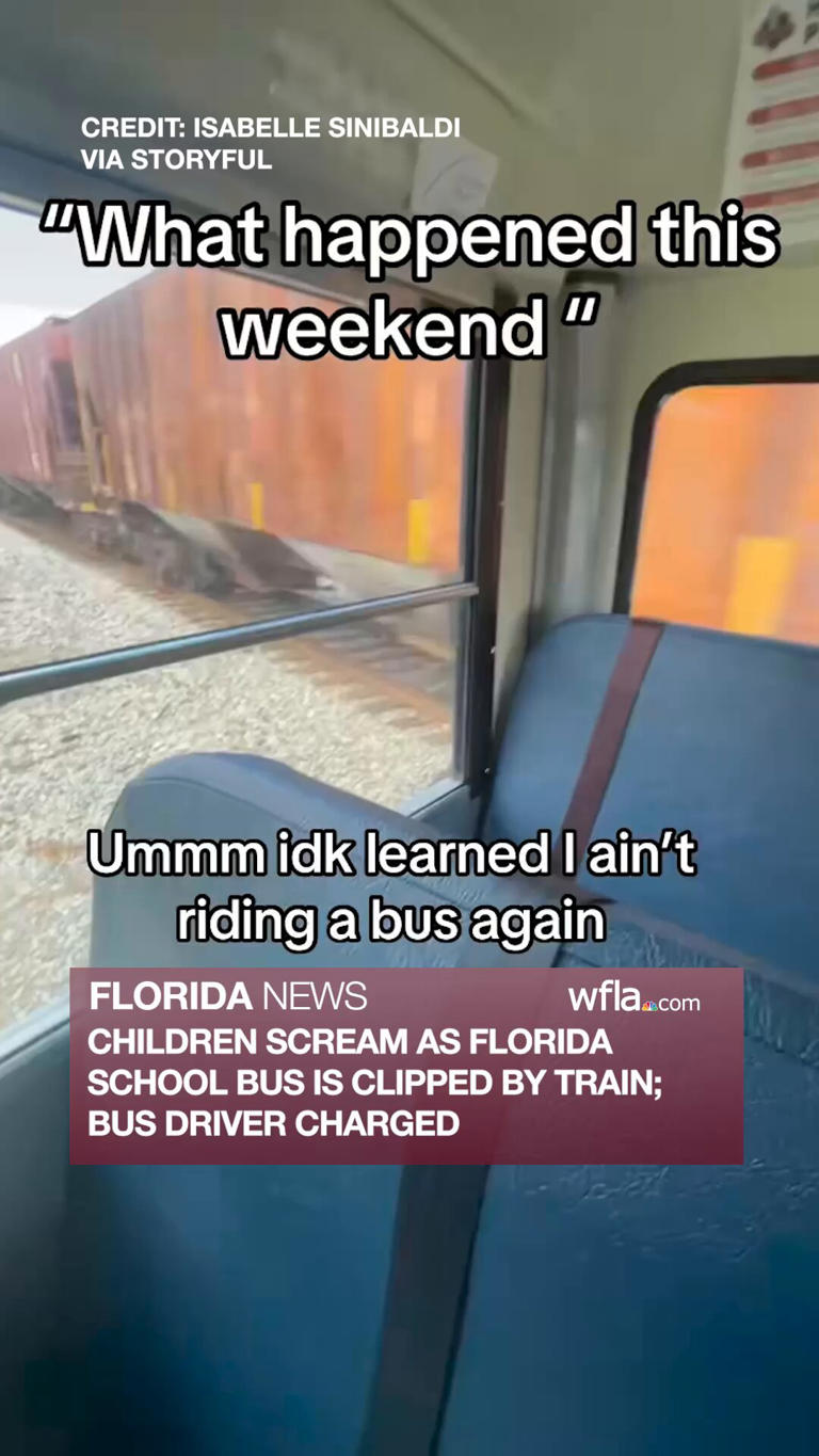 Terrified screams after school bus driver steers vehicle packed with ...