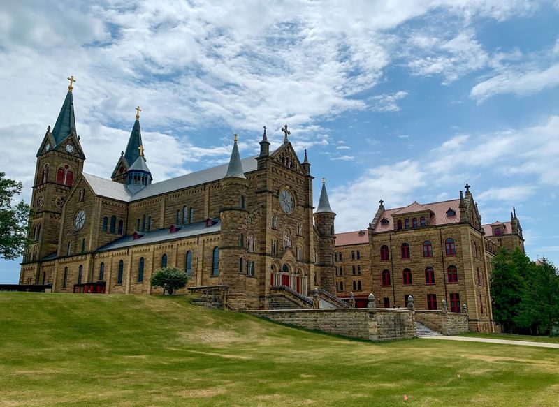 The remote Indiana monastery that looks like a medieval castle ...