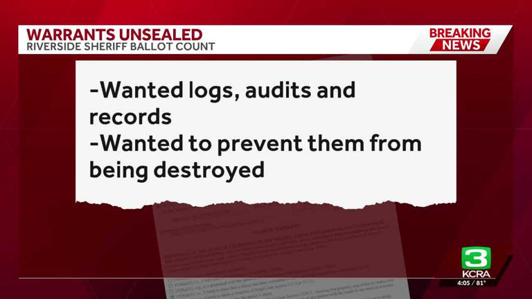 Riverside County election investigation by Sheriff Bianco driven by ...