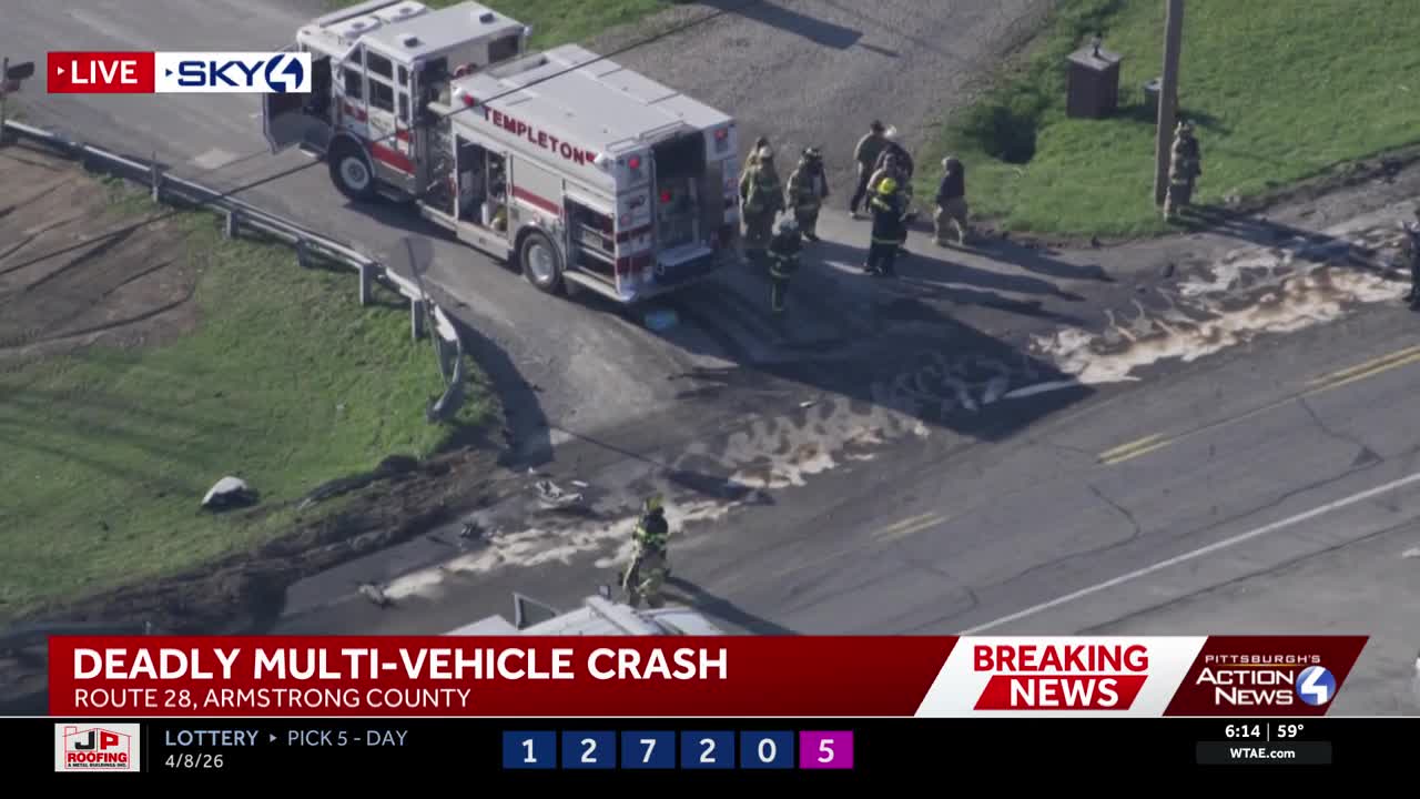 1 person dead after serious crash along Rt. 28 in western Pa. | Road closed