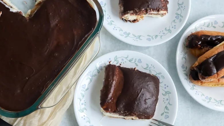 This simple twist turns eclair cake into a springtime dessert