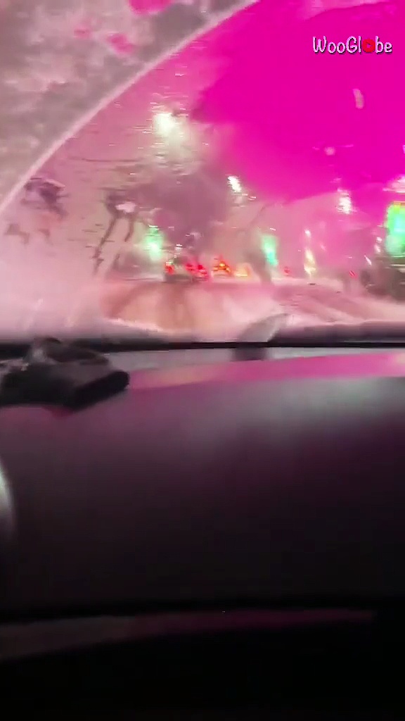 Surreal sight in Birmingham as the sky turns pink during 2026 snowstorm