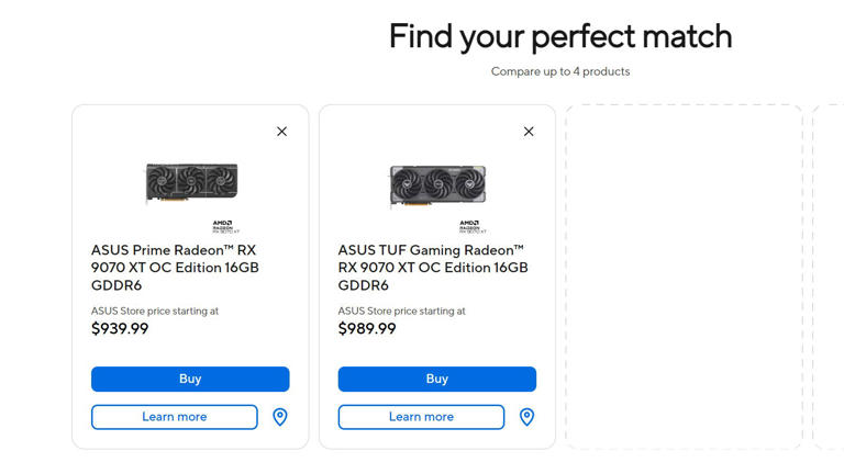 Asus raises RX 9070 XT prices by up to 17.5% overnight