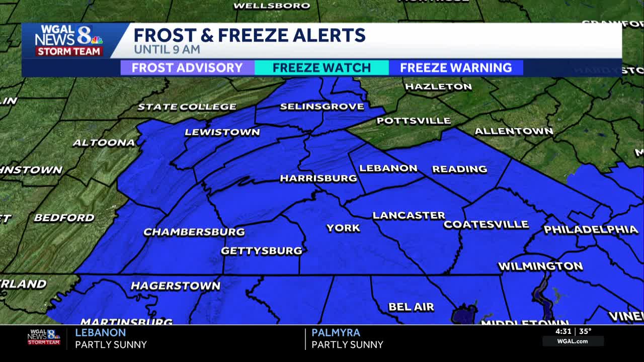 Freeze warning in effect for entire Susquehanna Valley