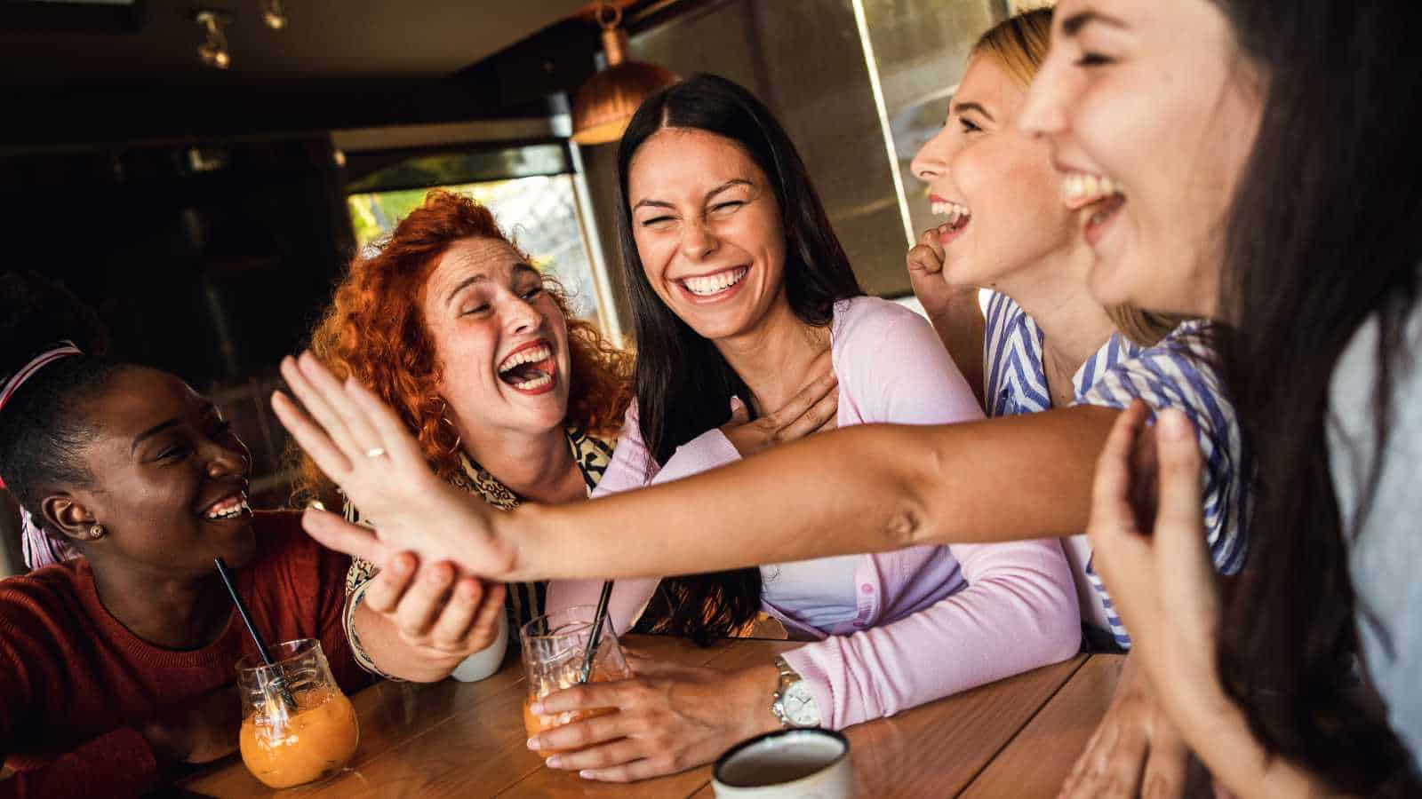 Her friends fill the gap