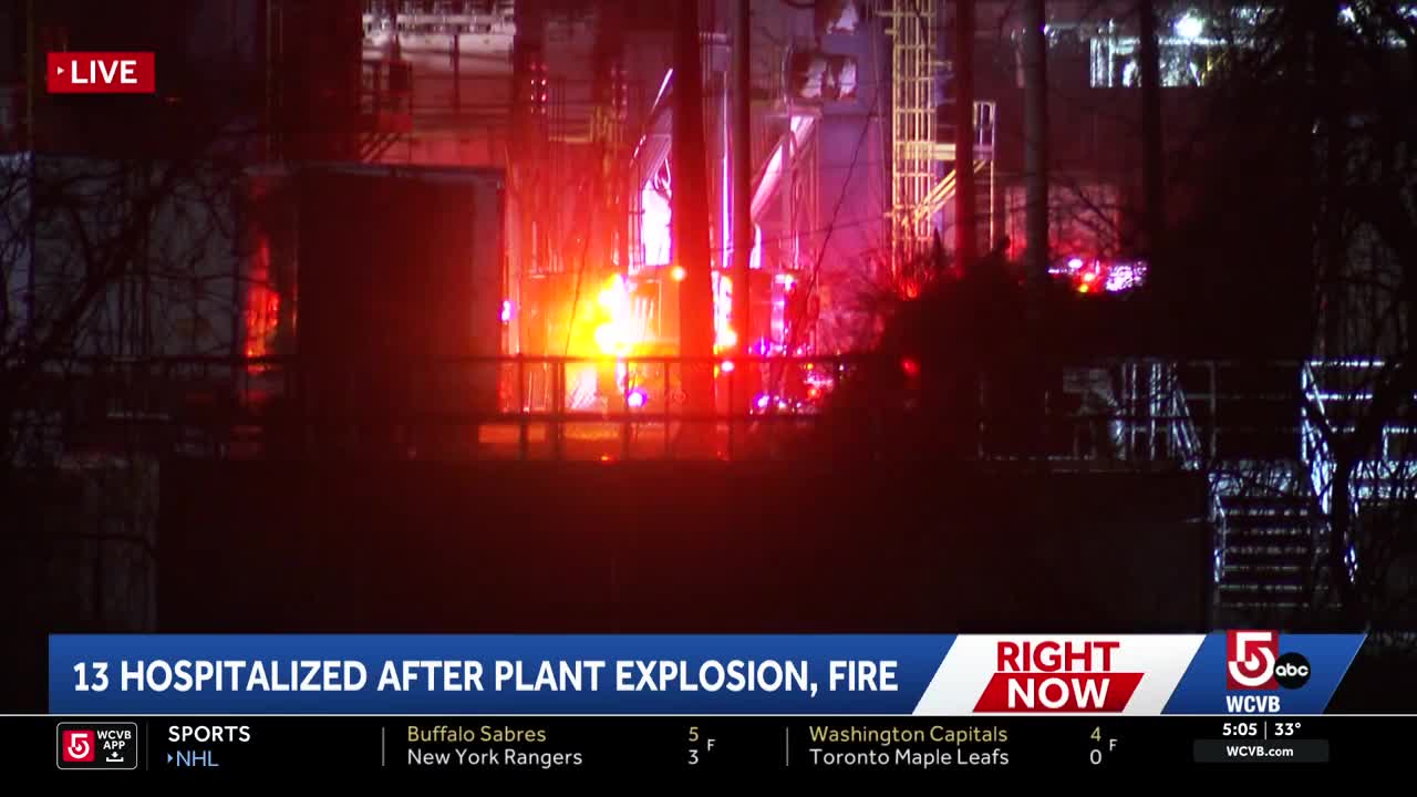13 injured after explosion at New England industrial plant