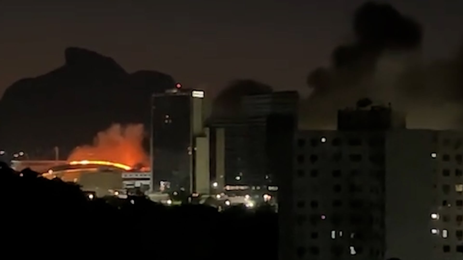 Fire sends smoke billowing from Rio de Janeiro velodrome roof