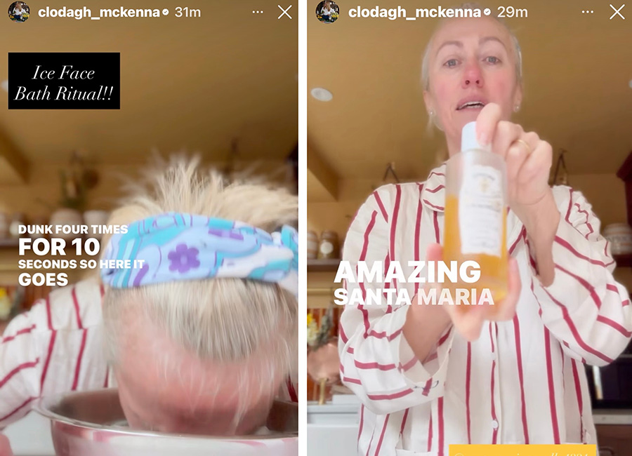 Ice is nice! Clodagh McKenna's beauty routine is a cure for puffy skin