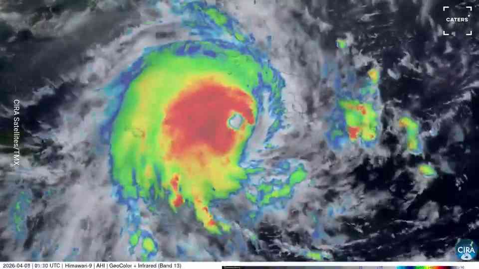 Tropical cyclone Maila churns over Solomon Sea