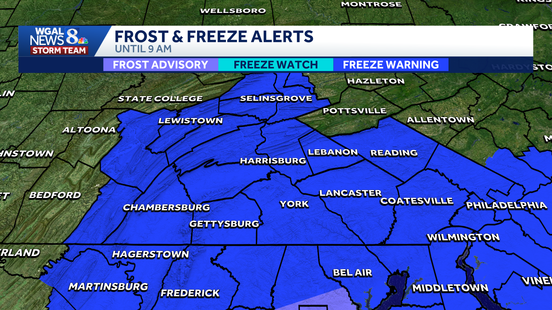 Freeze warning in effect: Plunging temperatures return; when it's ...