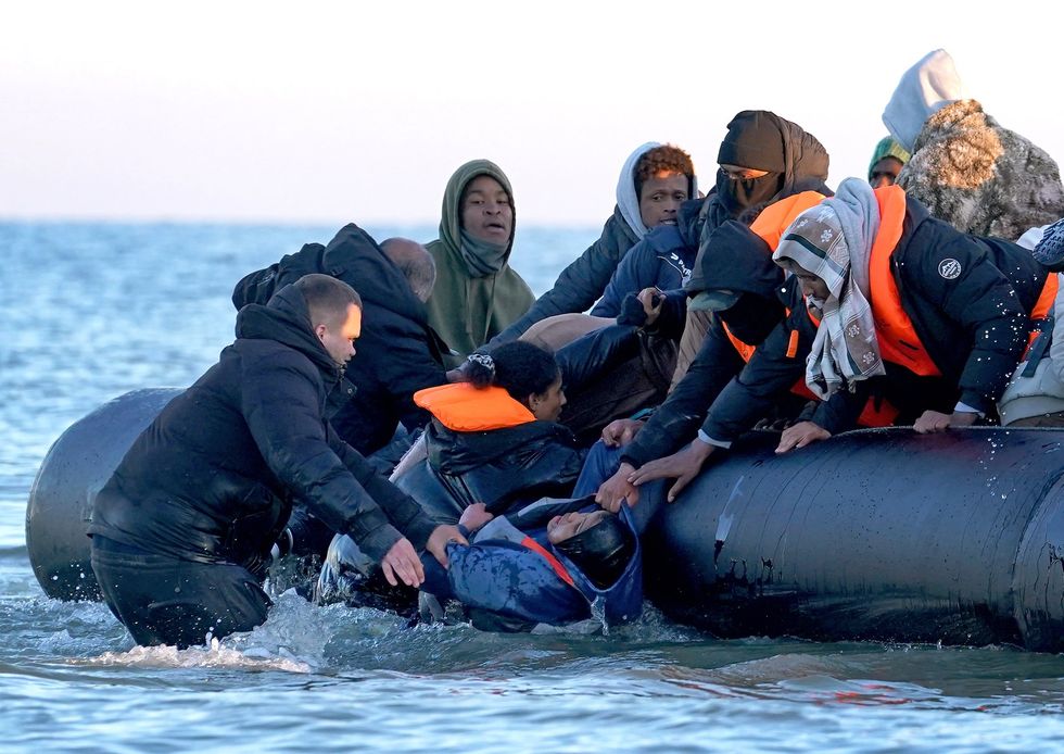 Migrants in small boat | Source: PA