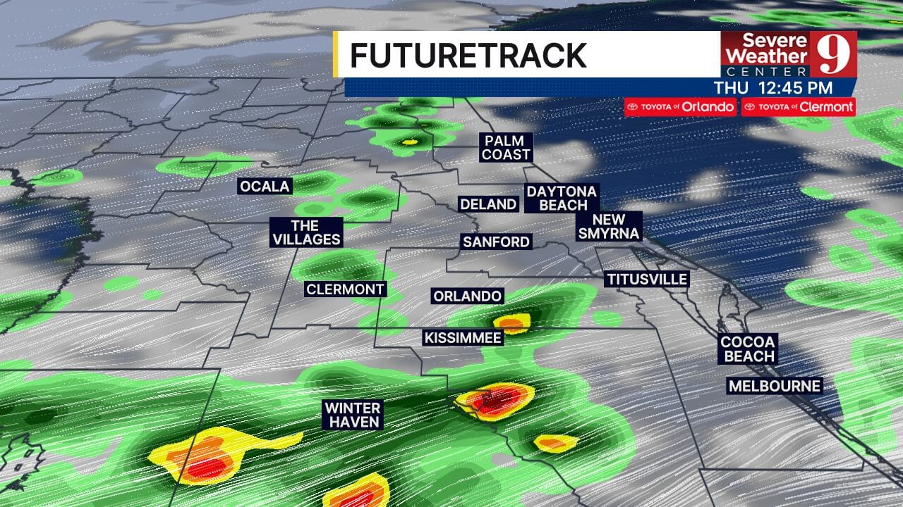 Scattered storms stick around Thursday in Central Florida