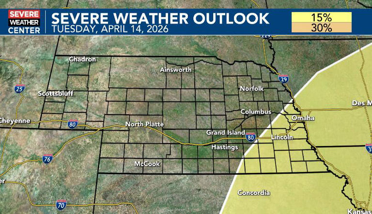 Severe storms possible late this afternoon and evening